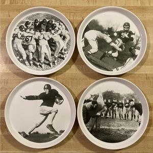 Pottery Barn Football Snack Plate Set